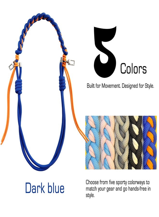 DAOSUN Dark Blue Paracord Rope Purse Straps Replacement Crossbody for Handbags, O Shape Adjustable Braided Bag Shoulder Strap Hand Woven Cross Body Purse Strap for Men & Women - Image 4
